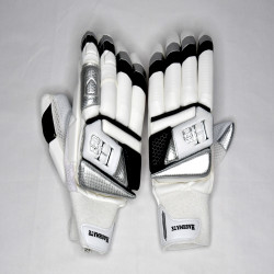 BLACK AND SILVER BATTING GLOVES